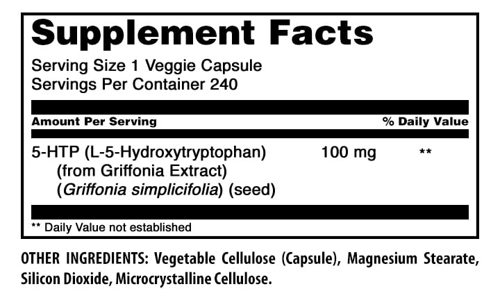 Amazing Nutrition 5-HTP emballage avec 240 capsules