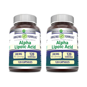 Amazing Nutrition Acide Alpha Lipoïque 200 Mg 120 Capsules vue de face