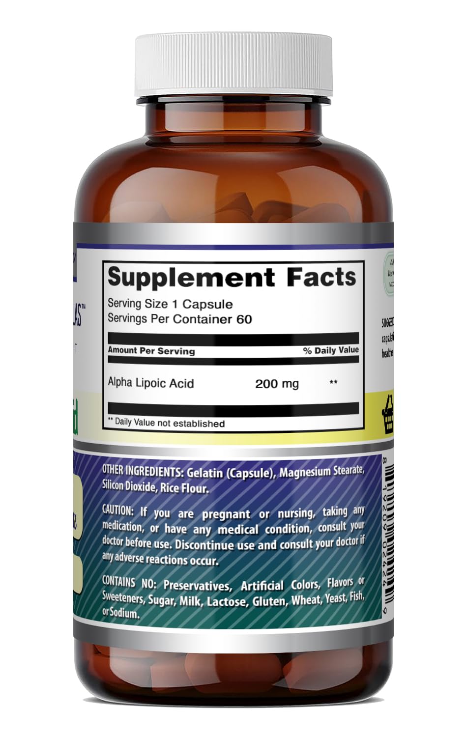 Amazing Nutrition Acide Alpha-Lipoïque 200 Mg Capsules ouvertes