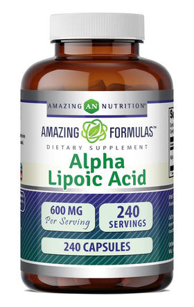 Amazing Nutrition Acide Alpha Lipoïque 600 mg 240 capsules vue de face