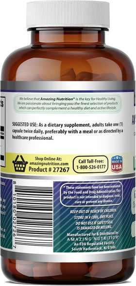 Amazing Nutrition Acide Alpha Lipoïque 600 Mg boîte ouverte avec capsules