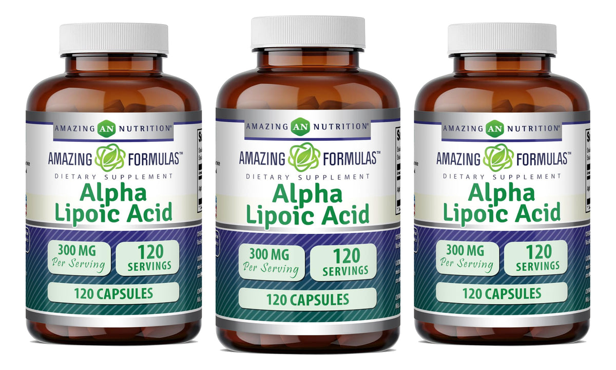 Amazing Nutrition Alpha Lipoic Acid 300 mg capsules front view