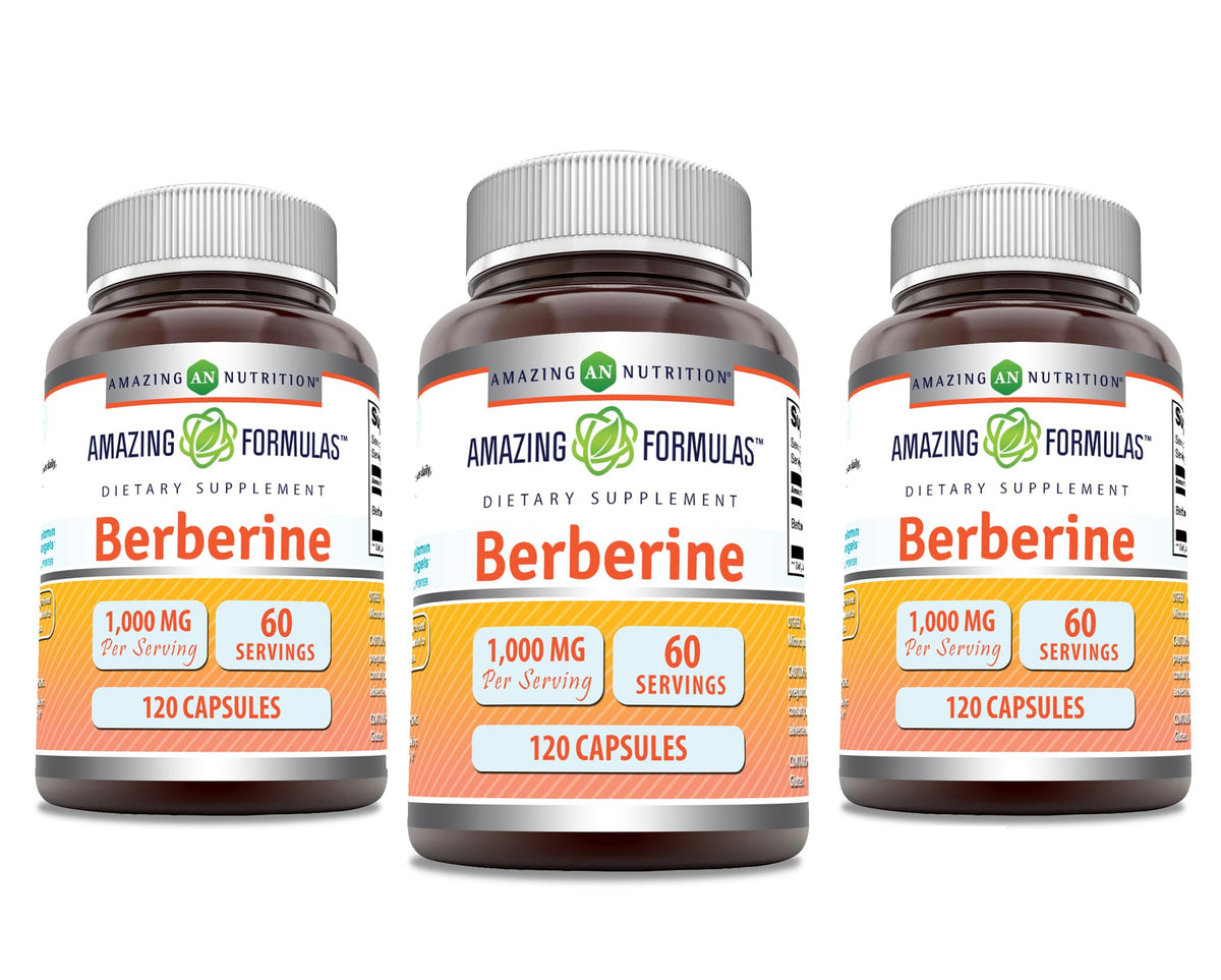 Amazing Nutrition Berbérine 1000mg boîte de 120 capsules vue avant
