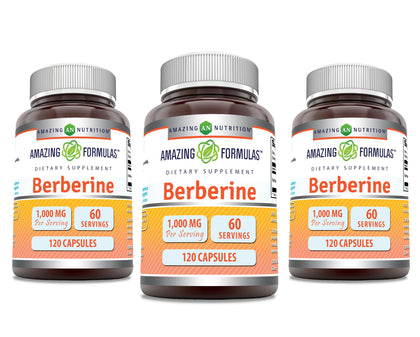 Amazing Nutrition Berbérine 1000mg boîte de 120 capsules vue avant