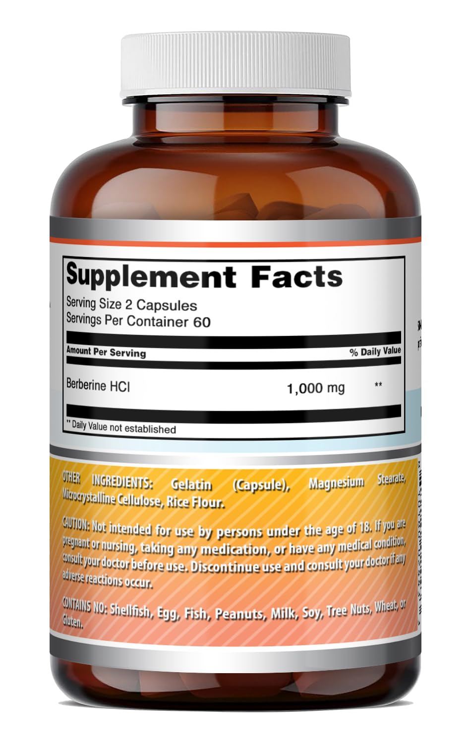 Amazing Nutrition Berberine 1000mg capsules with measuring spoon