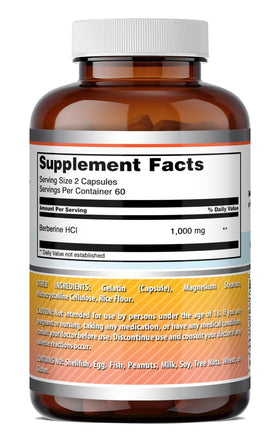 Amazing Nutrition Berberine 1000mg capsules with measuring spoon