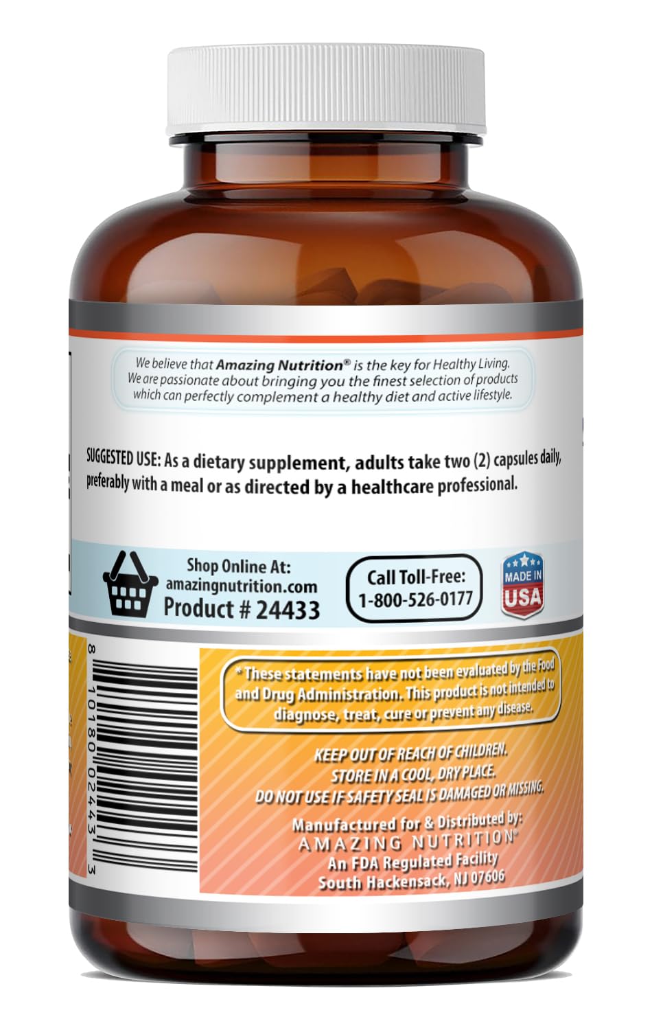 Amazing Nutrition Berberine capsules on a wooden table