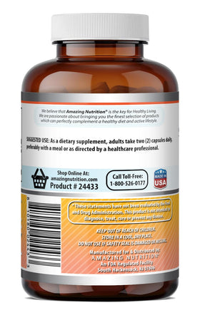Amazing Nutrition Berberine capsules on a wooden table
