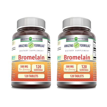 Amazing Nutrition Bromélaïne 500 Mg comprimés, vue de face