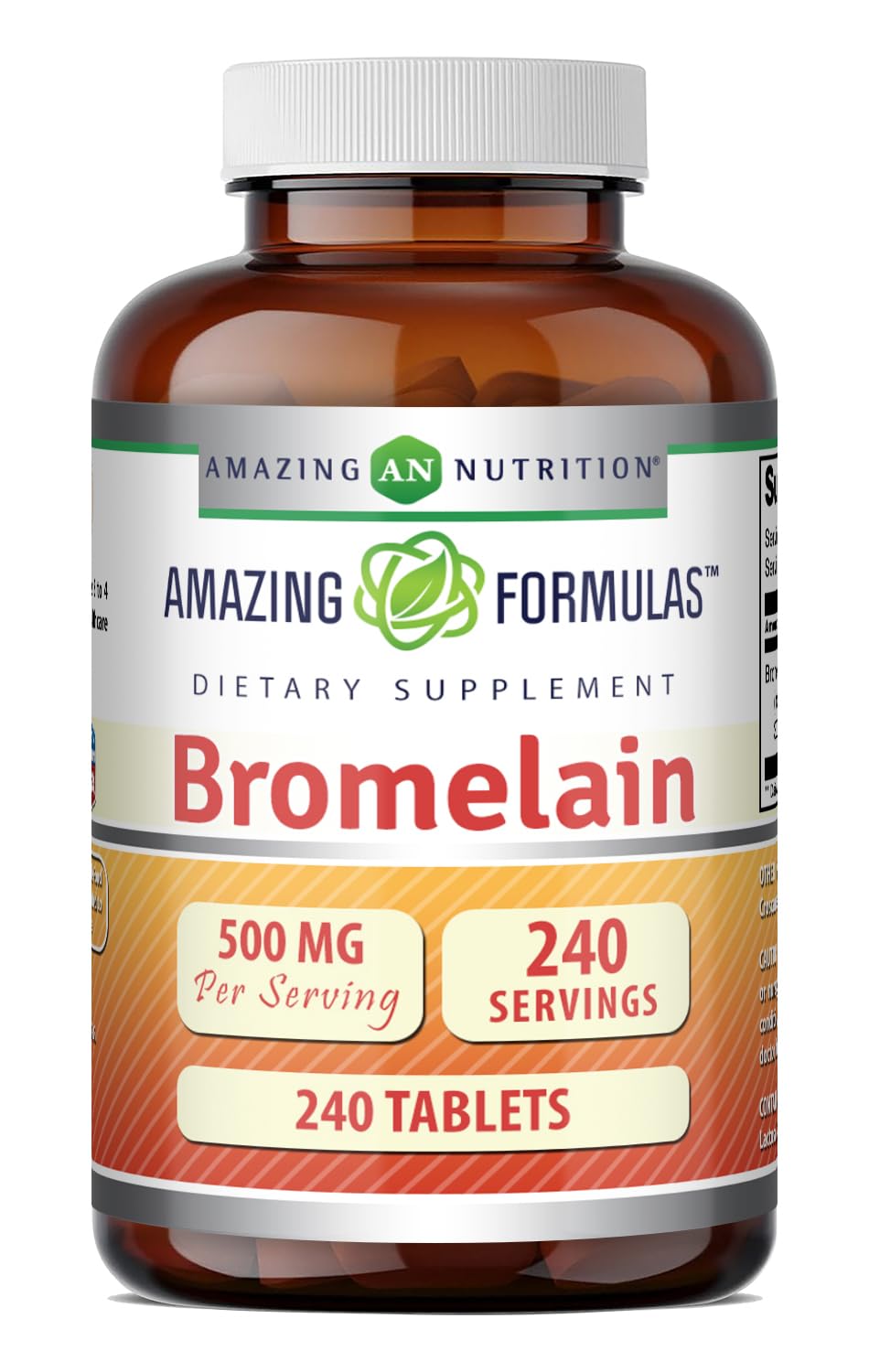 Amazing Nutrition Bromélaïne 500 mg comprimés, vue de face