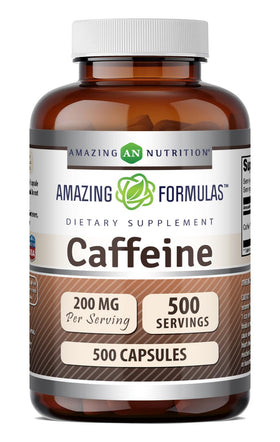 Amazing Nutrition Caffeine 200 Mg Capsules - 500 Count front view