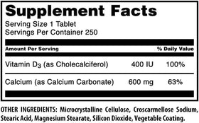Amazing Nutrition Calcium 600 mg comprimés avec Vitamine D3, emballage