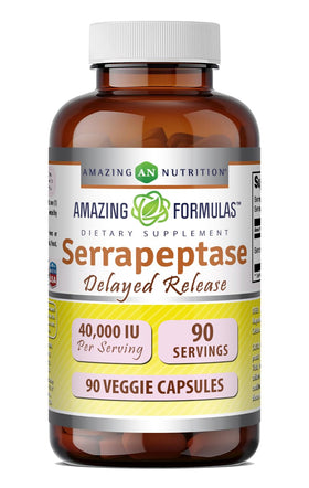Amazing Nutrition Complément Alimentaire Serrapeptase 40000 IU - vue avant
