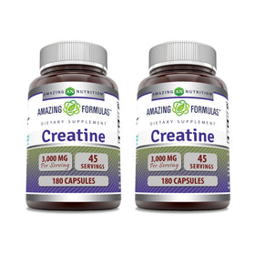 Amazing Nutrition Créatine Monohydrate 3000 mg 180 capsules, vue de face