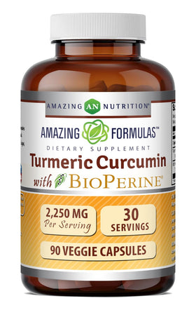 Amazing Nutrition Curcuma Curcumin 2250 Mg capsules végétales face