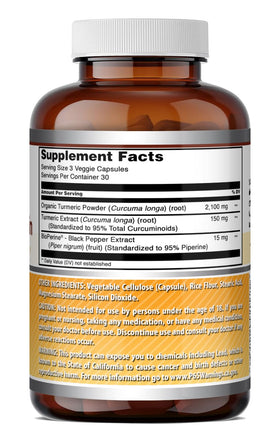Amazing Nutrition Curcuma Curcumin 2250 Mg capsules végétales ouvertes