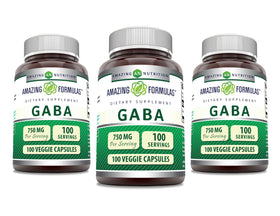 Amazing Nutrition GABA 750 mg complément alimentaire végétarien emballage avant