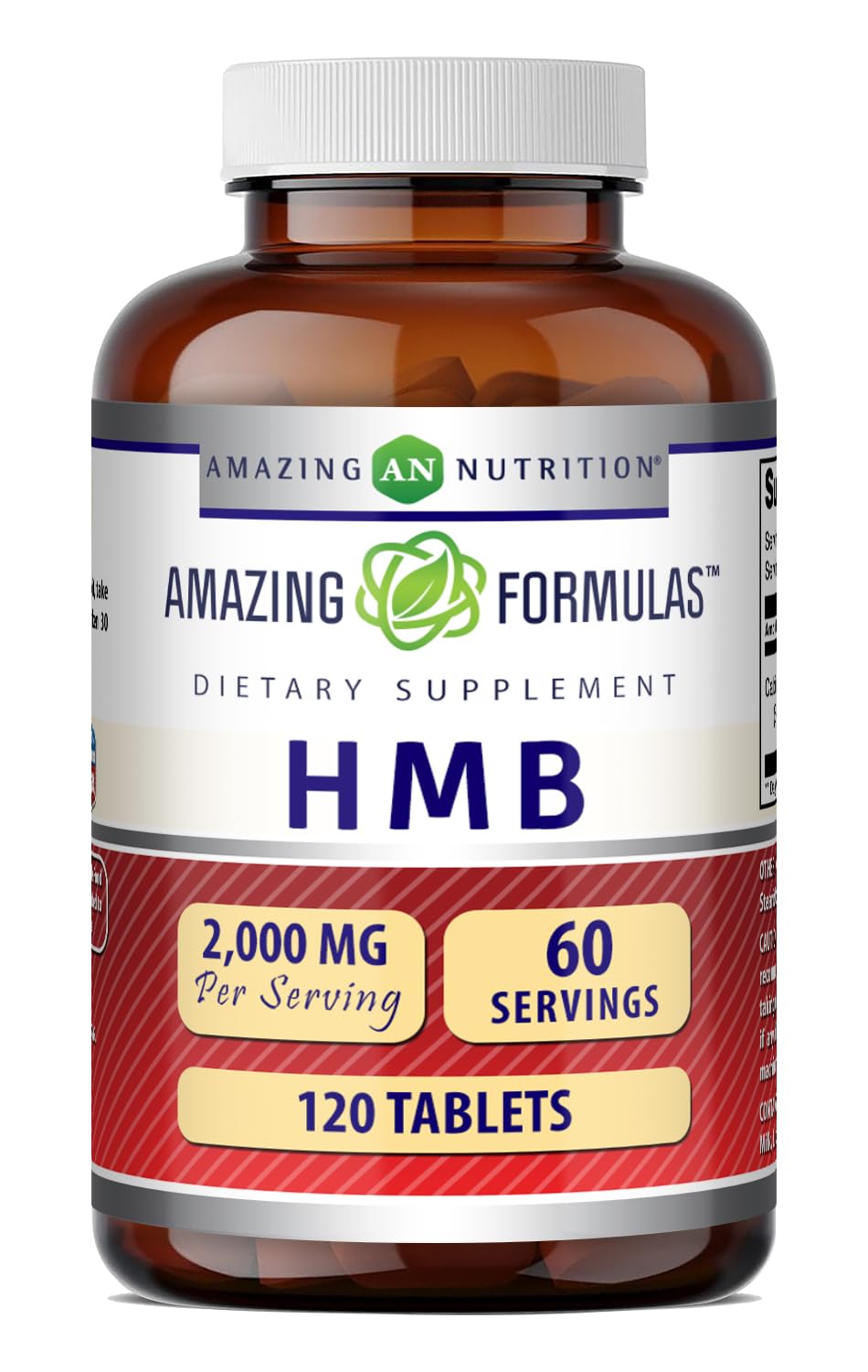Amazing Nutrition HMB 2000 Mg 120 comprimés face avant