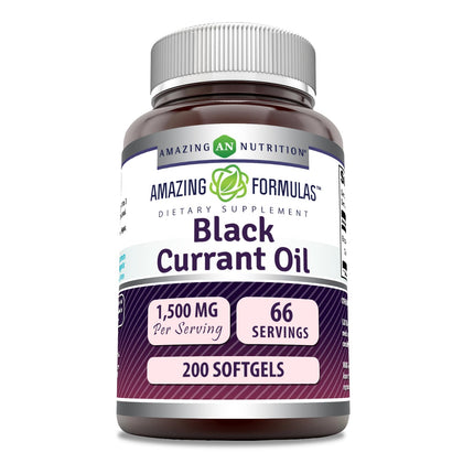 Amazing Nutrition Huile de Cassis 1500 mg 200 Gélules, vue avant