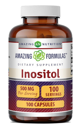Amazing Nutrition Inositol 500 mg complément alimentaire, flacon avant