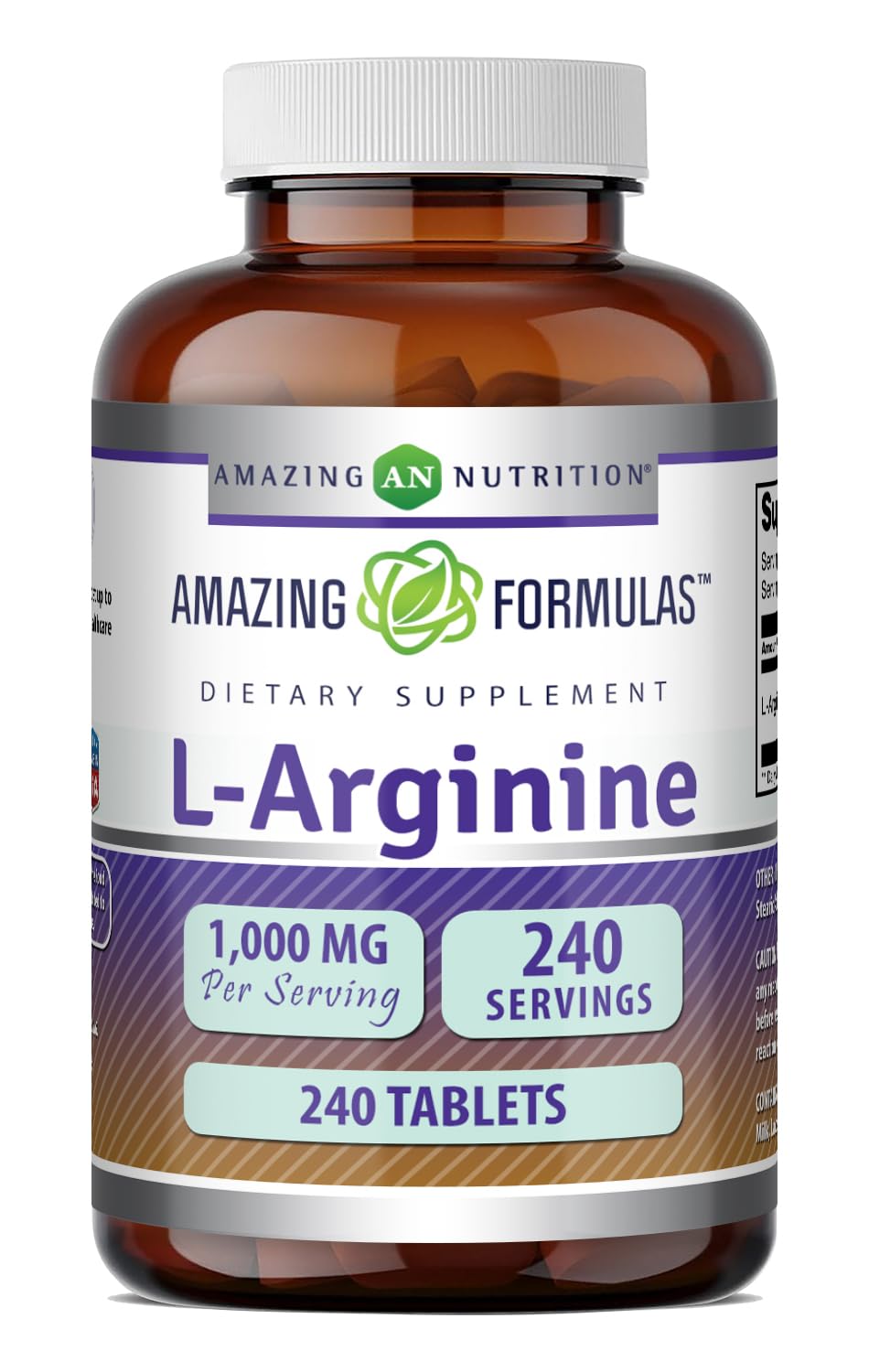 Amazing Nutrition L-Arginine 1000mg comprimés vue avant