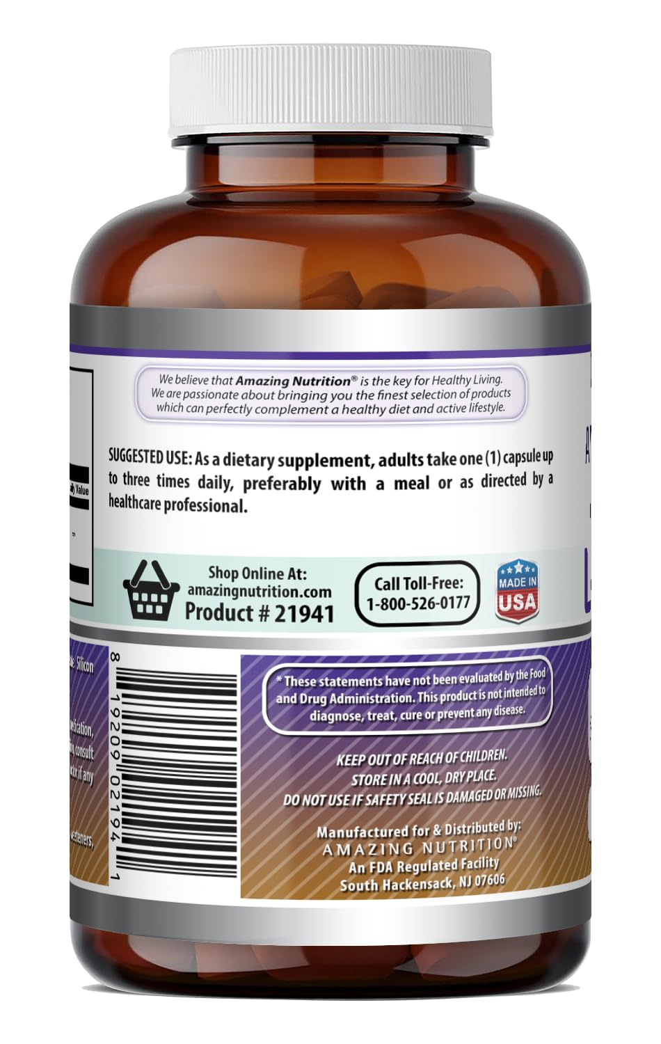 Amazing Nutrition L-Arginine 500 mg sur fond de table