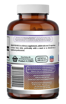 Amazing Nutrition L-Arginine 500 mg sur fond de table