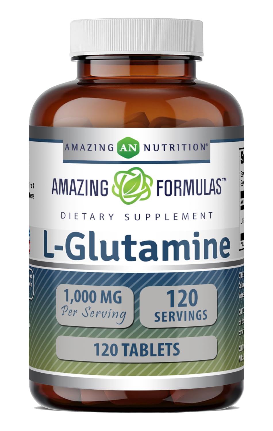 Amazing Nutrition L-Glutamine 1000 mg comprimés vue de face
