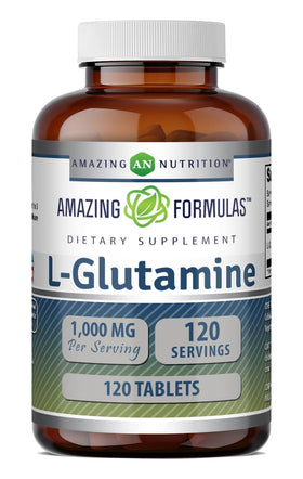 Amazing Nutrition L-Glutamine 1000 mg comprimés vue de face