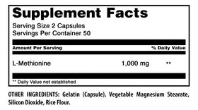 Amazing Nutrition L-Méthionine 1000 Mg 100 capsules side view