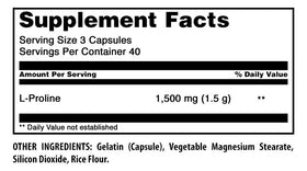 Amazing Nutrition L-Proline 1500 Mg bottle side view