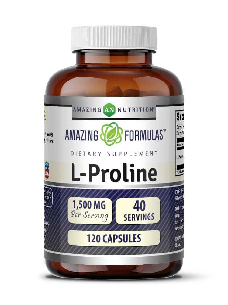 Amazing Nutrition L-Proline 1500 Mg capsules front view