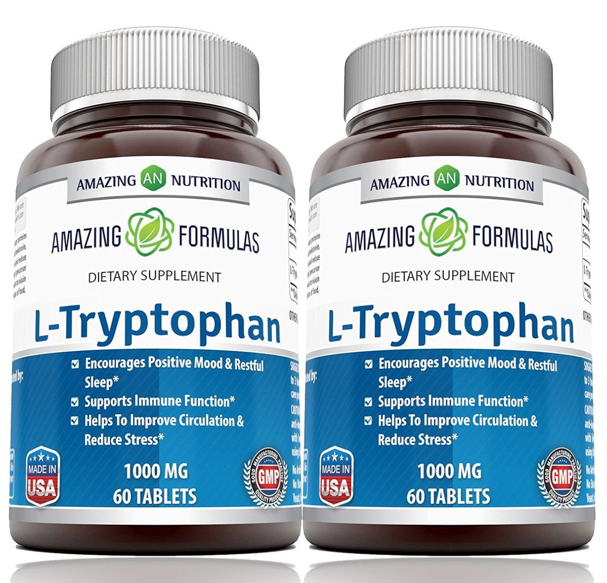 Amazing Nutrition L-Tryptophan 1000mg comprimés en boîte de 60