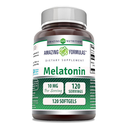 Amazing Nutrition Mélatonine 10 mg gélules 120 unités vue de face