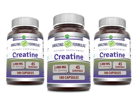 Amazing Nutrition Monohydrate Créatine 3000 mg capsules front view