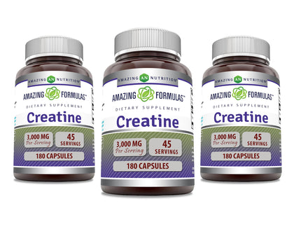 Amazing Nutrition Monohydrate Créatine 3000 mg capsules front view
