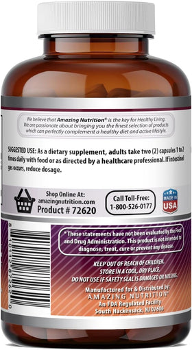 Amazing Nutrition MSM 2000 mg - capsules sur une surface blanche