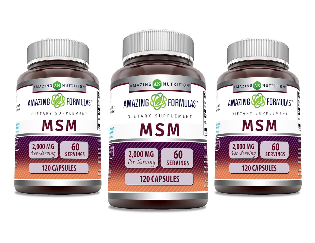 Amazing Nutrition MSM 2000 mg complément alimentaire - face avant