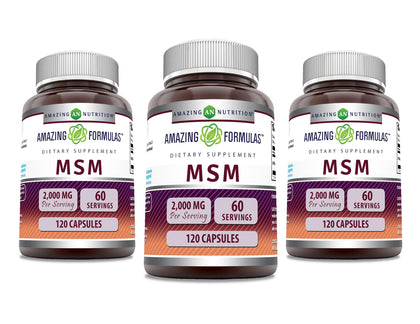 Amazing Nutrition MSM 2000 mg complément alimentaire - face avant