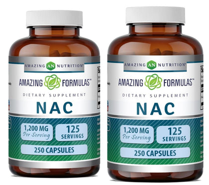 Amazing Nutrition NAC 600 Mg Complément Alimentaire 250 Capsules vue avant