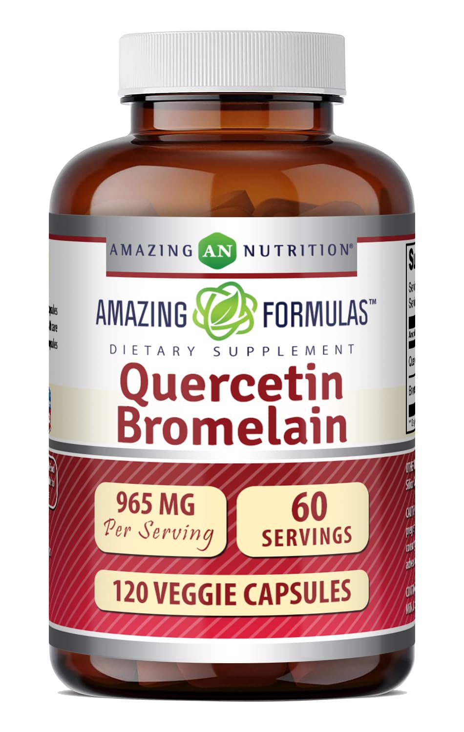 Amazing Nutrition Quercétine 800mg avec Bromélaïne 165mg devant