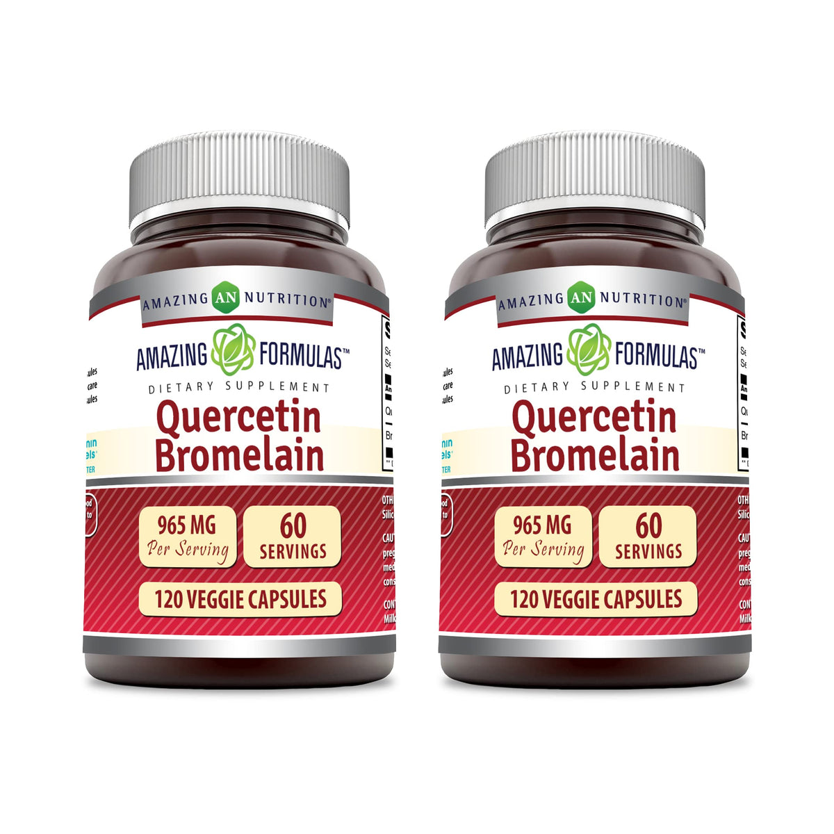 Amazing Nutrition Quercétine 800mg avec Bromélaïne 165mg - vue avant de l'emballage