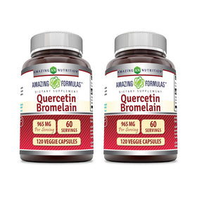 Amazing Nutrition Quercétine 800mg avec Bromélaïne 165mg - vue avant de l'emballage