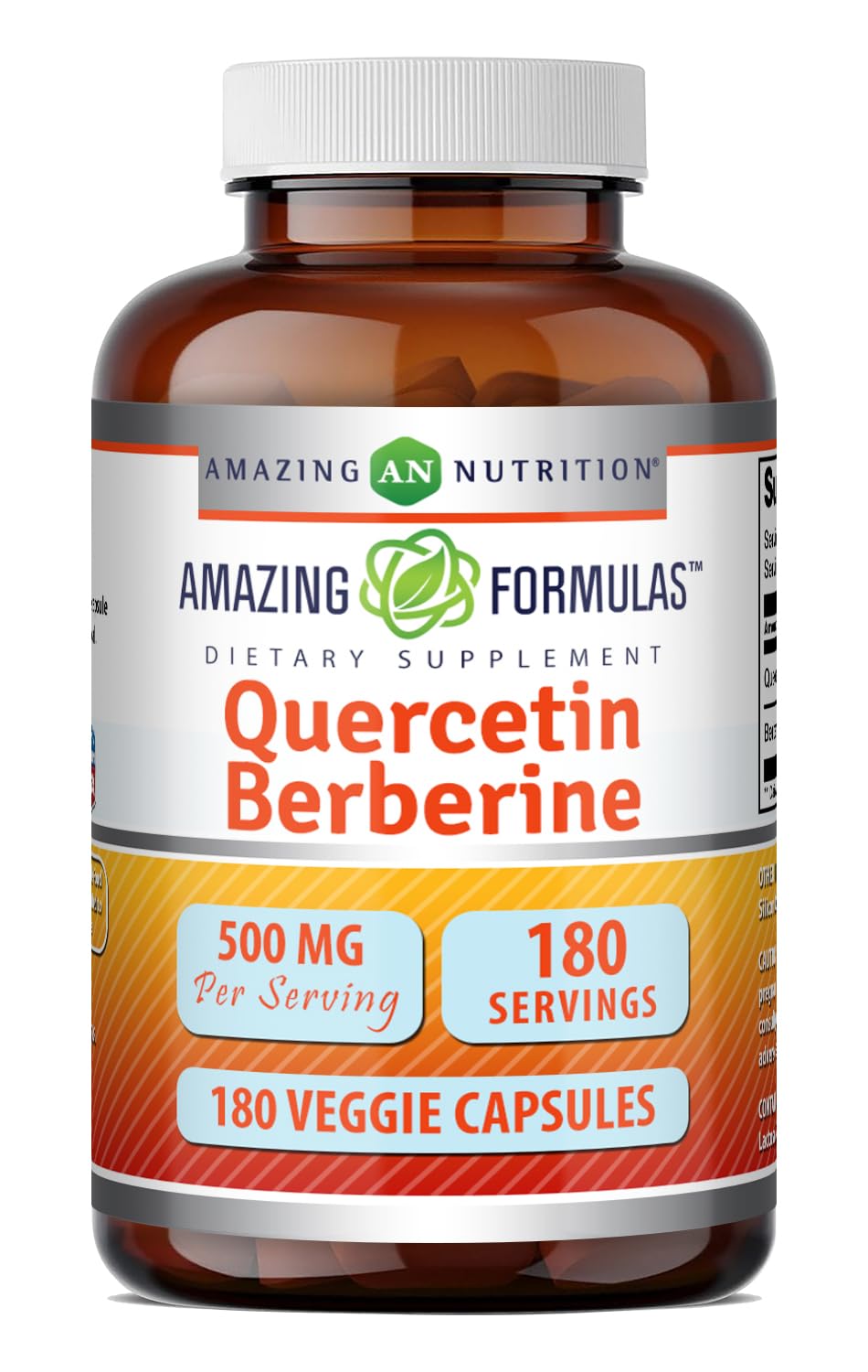 Amazing Nutrition Quercétine et Berbérine 250mg bouteille vue de face