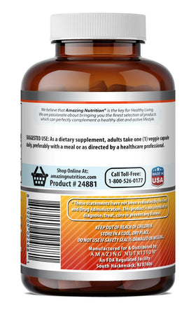 Amazing Nutrition Quercétine et Berbérine 250mg prise de vue de côté