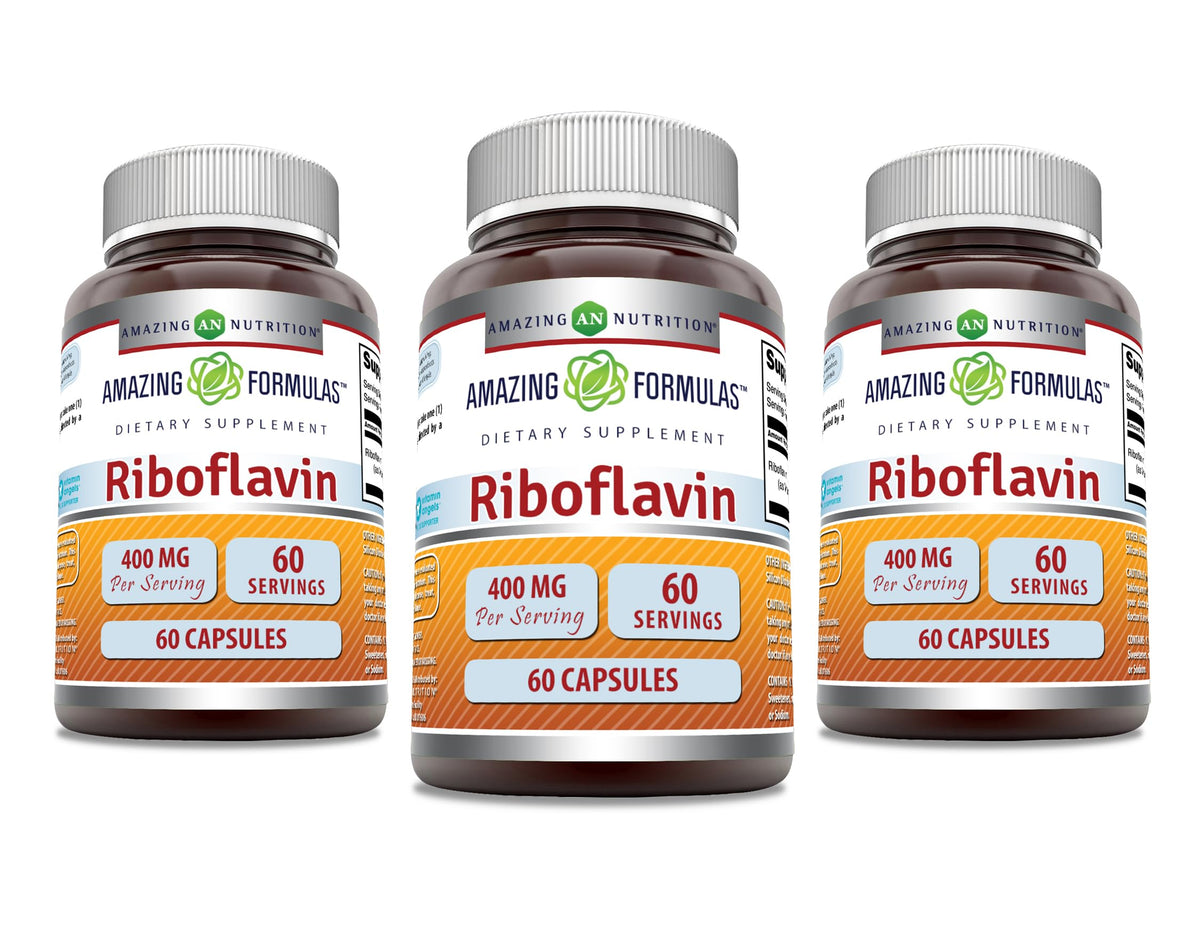Amazing Nutrition Riboflavine 400 mg boîte avec 60 capsules