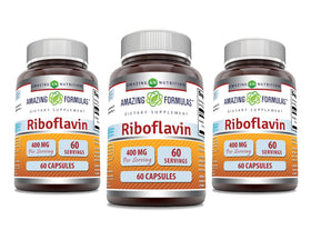 Amazing Nutrition Riboflavine 400 mg boîte avec 60 capsules