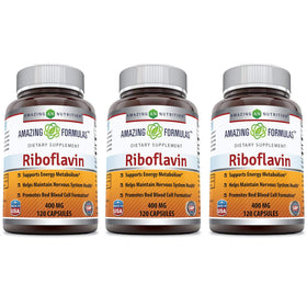 Amazing Nutrition Riboflavine 400 mg capsules front view