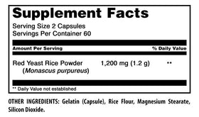 Amazing Nutrition Riz de Levure Rouge 1200mg gélules arrière