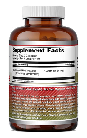 Amazing Nutrition Riz de Levure Rouge 1200mg gélules avec boîte ouverte